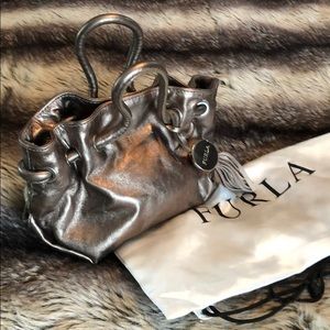 Furla leather evening bag